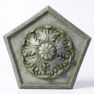 Penta Medallion Wall Medallion - 18-inch — Mossy Green finish