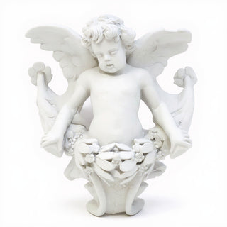 Angel Gliding, Looking Right Wall Plaque - 34-inch — Flat White finish