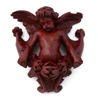 Angel Gliding, Looking Right Wall Plaque - 34-inch — Rust finish