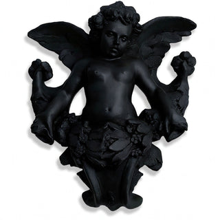 Angel Gliding, Looking Left Wall Piece - 34-inch — Dusted Black finish