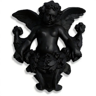 Angel Gliding, Looking Left Wall Piece - 34-inch — Flat Black finish