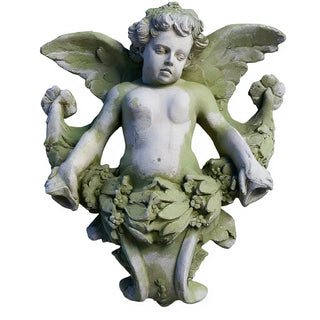 Angel Gliding, Looking Left Wall Piece - 34-inch — Mossy Green finish