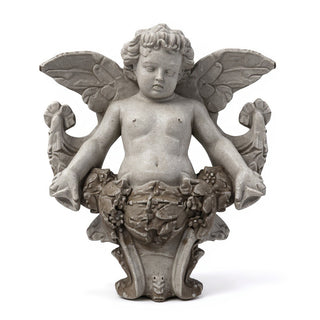 Gliding Angels, Left and Right Statue Set - 34-inch — Antique Stone finish