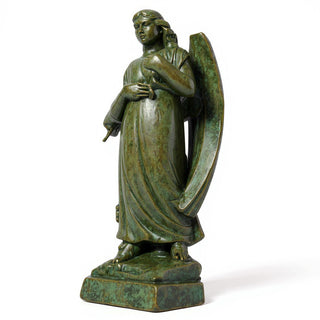 Graceland Angel Statue - 53-inch — Green Bronze finish