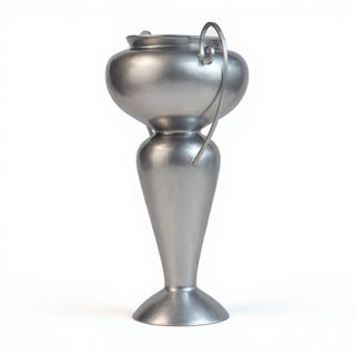 Abraham Urn with Iron Handle Planter - 36-inch — Aged Silver finish