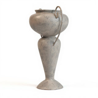Abraham Urn with Iron Handle Planter - 36-inch — Antique Stone finish