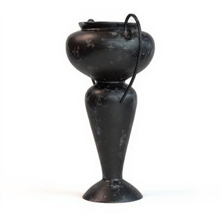 Abraham Urn with Iron Handle Planter - 36-inch — Dusted Black finish