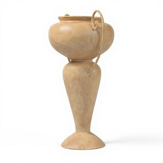 Abraham Urn with Iron Handle Planter - 36-inch — Dusted Sand finish