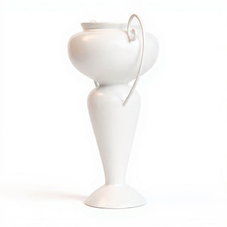 Abraham Urn with Iron Handle Planter - 36-inch — Flat White finish