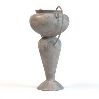 Abraham Urn with Iron Handle Planter - 36-inch — Old Stone finish
