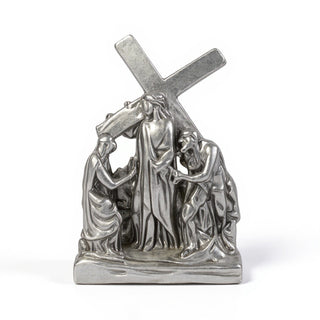 Stations of the Cross (14-Piece Set) Wall Plaques — Antique Silver finish