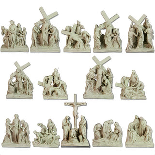 Stations of the Cross (14-Piece Set) Wall Plaques — Museum Terracotta finish