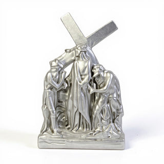 Stations of the Cross (14-Piece Set) Wall Plaques — Silver finish