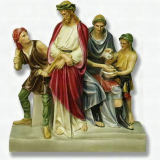 Jesus Is Condemned Station Statue - 29-inch - Realistic Color - Hand-Painted