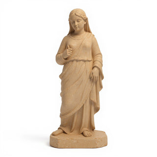 Jesus Is Given the Cross Statue — Dusted Sand finish