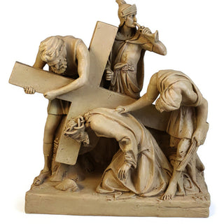 Jesus Falls The 1St Time Stati Statue - 21-inch