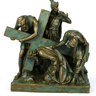 Jesus Falls The 1St Time Stati Statue - 21-inch