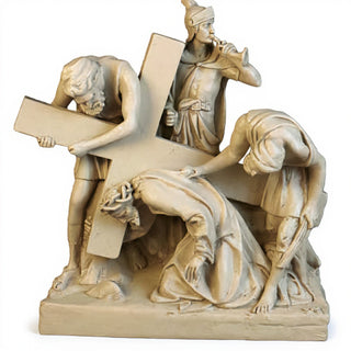 Jesus Falls The 1St Time Stati Statue - 21-inch