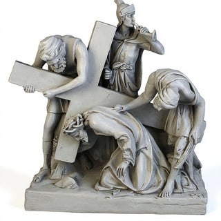 Jesus Falls The 1St Time Stati Statue - 21-inch