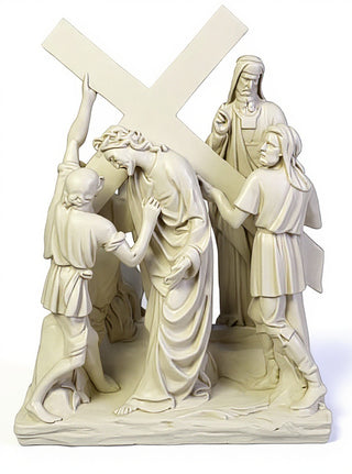 Jesus & Simon The Cyrene Stat Statue - 23-inch