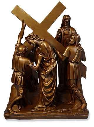 Jesus & Simon The Cyrene Stat Statue - 23-inch