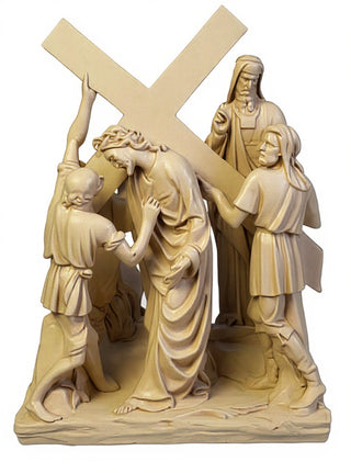 Jesus & Simon The Cyrene Stat Statue - 23-inch