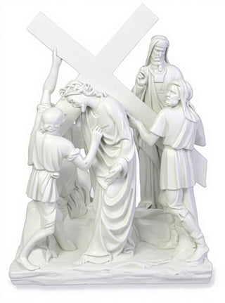Jesus & Simon The Cyrene Stat Statue - 23-inch
