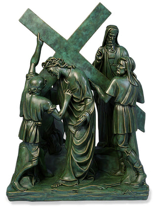 Jesus & Simon The Cyrene Stat Statue - 23-inch