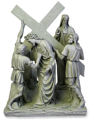 Jesus & Simon The Cyrene Stat Statue - 23-inch