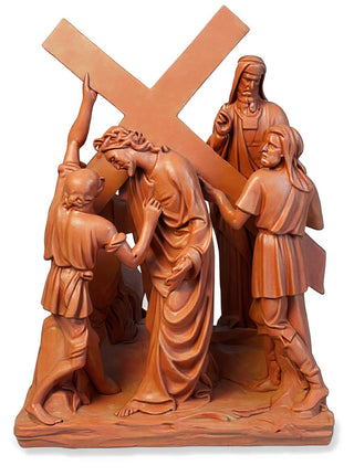 Jesus & Simon The Cyrene Stat Statue - 23-inch