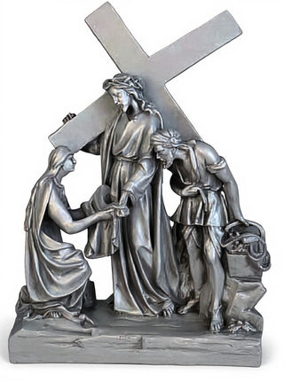 Jesus Meets Veronica Station Statue - 24-inch