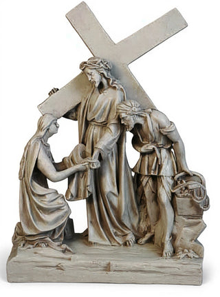 Jesus Meets Veronica Station Statue - 24-inch