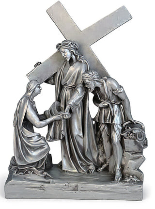 Jesus Meets Veronica Station Statue - 24-inch