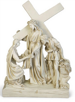 Jesus Meets Veronica Station Statue - 24-inch