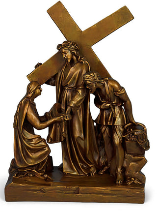 Jesus Meets Veronica Station Statue - 24-inch