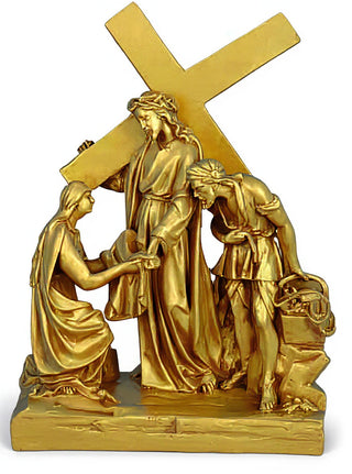 Jesus Meets Veronica Station Statue - 24-inch