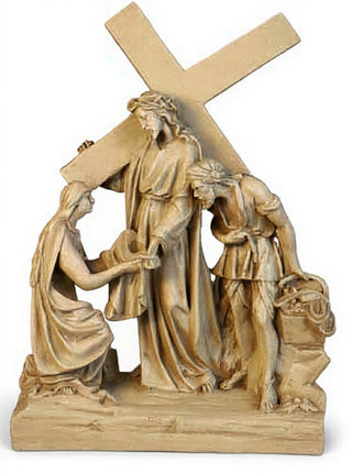 Jesus Meets Veronica Station Statue - 24-inch