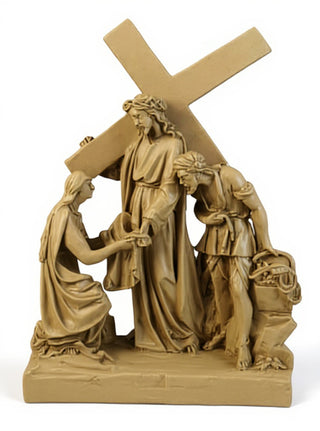 Jesus Meets Veronica Station Statue - 24-inch