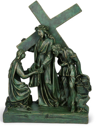 Jesus Meets Veronica Station Statue - 24-inch