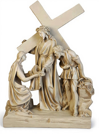 Jesus Meets Veronica Station Statue - 24-inch