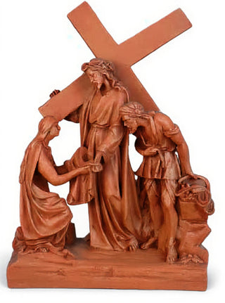 Jesus Meets Veronica Station Statue - 24-inch