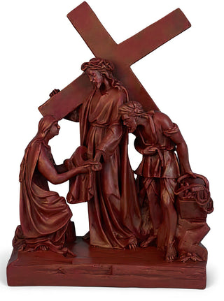 Jesus Meets Veronica Station Statue - 24-inch