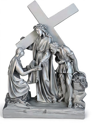 Jesus Meets Veronica Station Statue - 24-inch