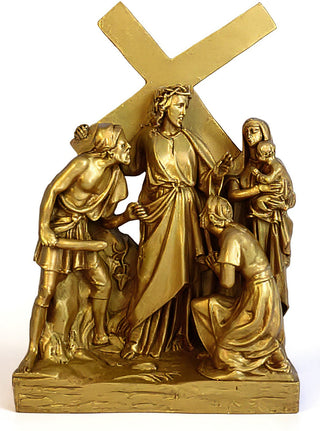 Jesus Meets Women/Jerusalem St Statue - 26-inch