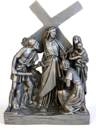 Jesus Meets Women/Jerusalem St Statue - 26-inch