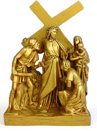Jesus Meets Women/Jerusalem St Statue - 26-inch