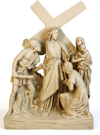 Jesus Meets Women/Jerusalem St Statue - 26-inch