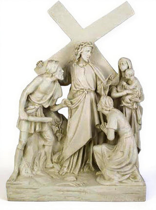 Jesus Meets Women/Jerusalem St Statue - 26-inch