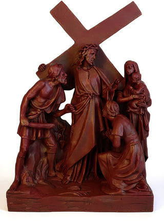 Jesus Meets Women/Jerusalem St Statue - 26-inch
