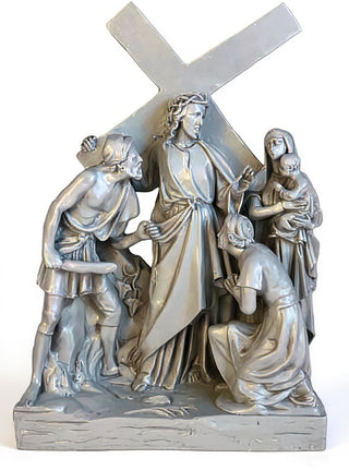 Jesus Meets Women/Jerusalem St Statue - 26-inch